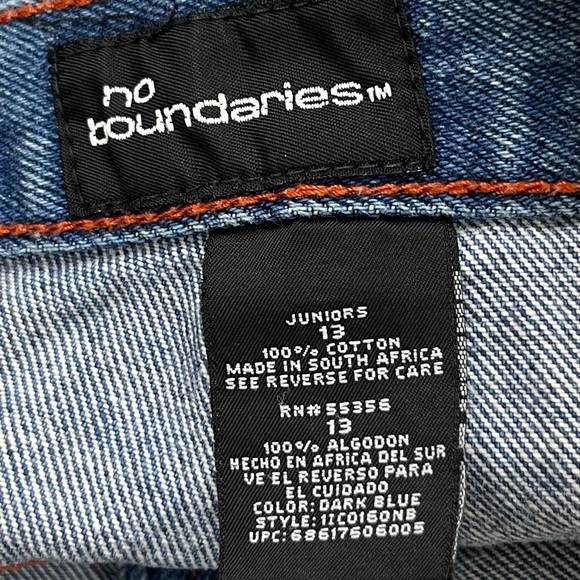 Vintage 90s Denim Shorts Cut Off Blue Red Heart Breaker Embroidered Size 13 - Picture 11 of 12